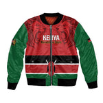 Custom Kenya Football Bomber Jacket Go Harambee Stars African Pattern