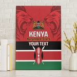 Custom Kenya Football Canvas Wall Art Go Harambee Stars African Pattern