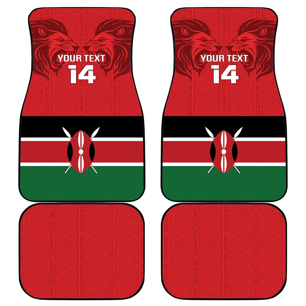 Custom Kenya Football Car Mats Go Harambee Stars African Pattern