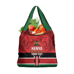 Custom Kenya Football Grocery Bag Go Harambee Stars African Pattern