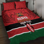 Custom Kenya Football Quilt Bed Set Go Harambee Stars African Pattern