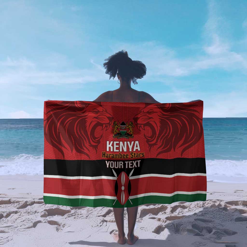 Custom Kenya Football Sarong Go Harambee Stars African Pattern