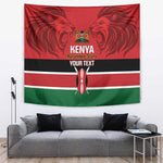 Custom Kenya Football Tapestry Go Harambee Stars African Pattern