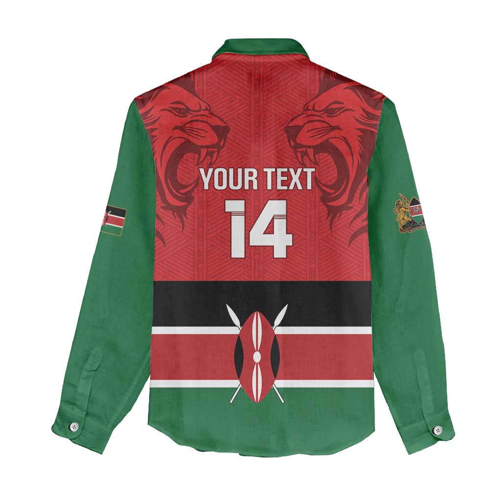 Custom Kenya Football Women Casual Shirt Go Harambee Stars African Pattern