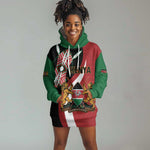 Custom Kenya Football Hoodie Dress Maasai Shield Coat Of Arms Style