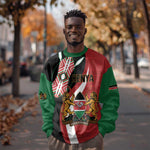 Custom Kenya Football Sweatshirt Maasai Shield Coat Of Arms Style