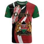 Custom Kenya Football T shirt Maasai Shield Coat Of Arms Style