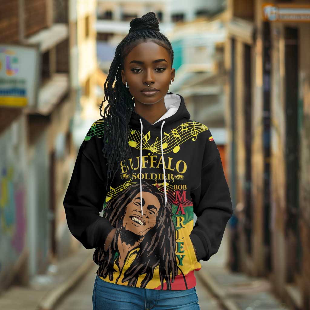 Afro Legend Bob Buffalo Soldier Hoodie American Heroes Reggae Style