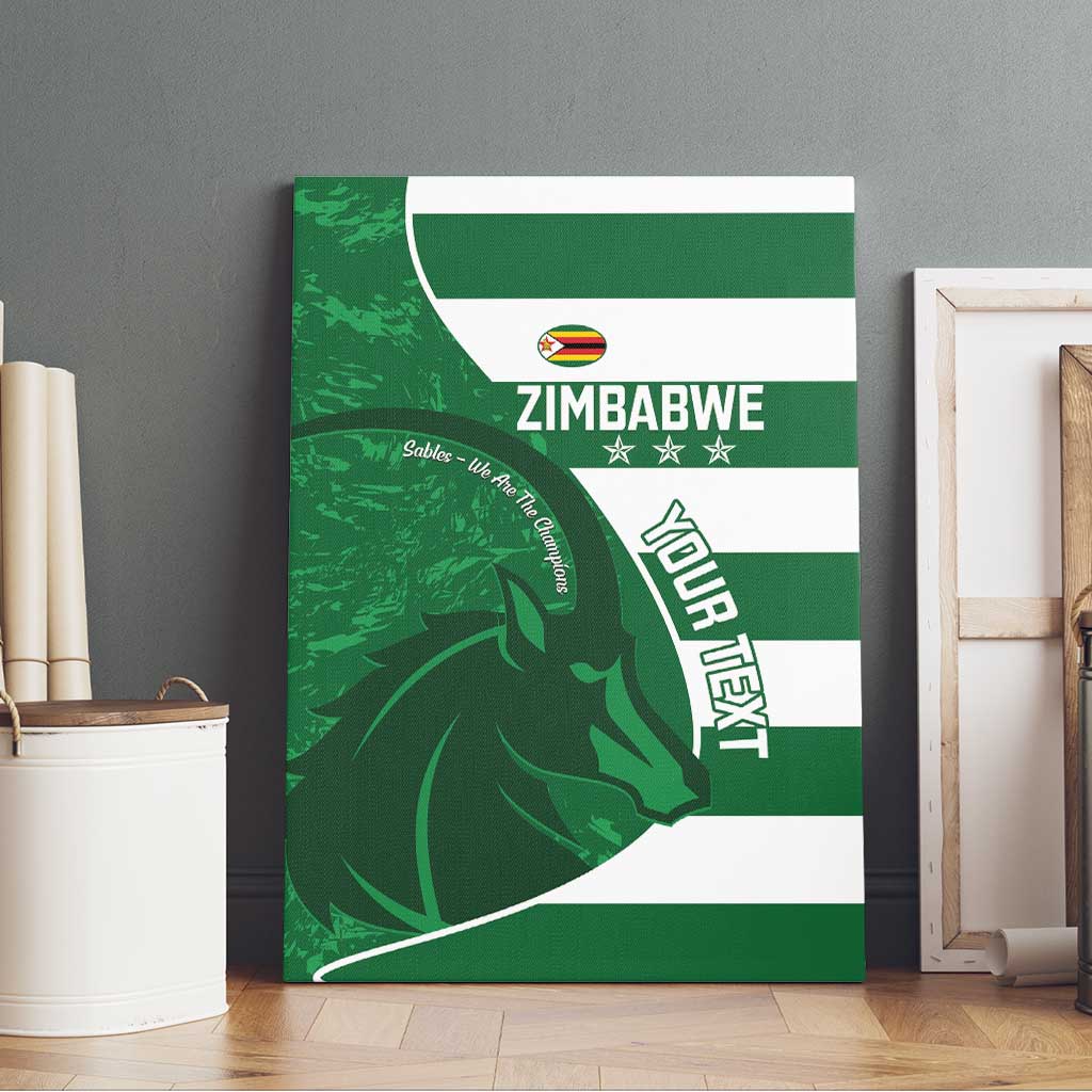 Zimbabwe Rugby Custom Canvas Wall Art Sables 3rd Champions Proud - African Pride