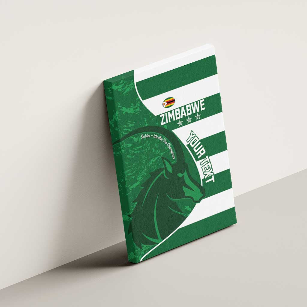 Zimbabwe Rugby Custom Canvas Wall Art Sables 3rd Champions Proud - African Pride