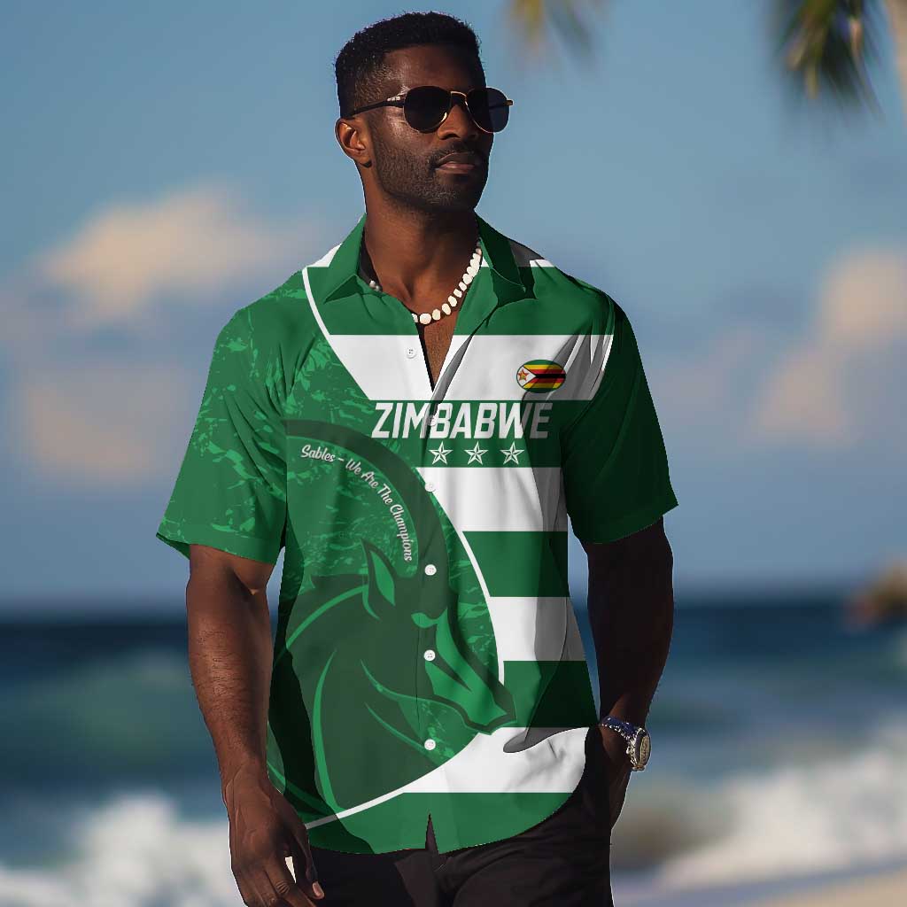 Zimbabwe Rugby Custom Hawaiian Shirt Sables 3rd Champions Proud - African Pride