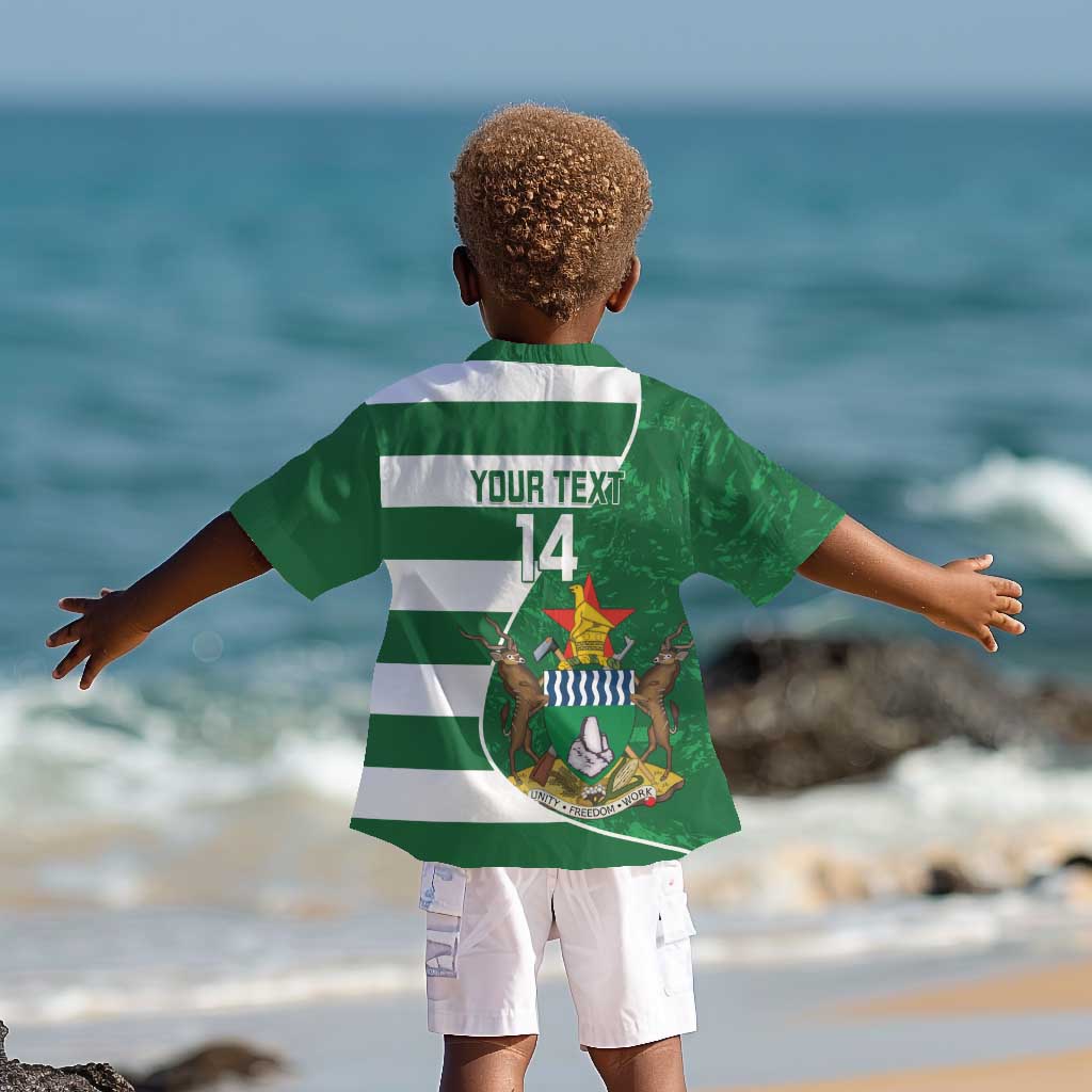 Zimbabwe Rugby Custom Kid Hawaiian Shirt Sables 3rd Champions Proud - African Pride