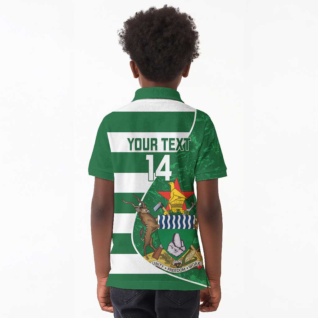Zimbabwe Rugby Custom Kid Polo Shirt Sables 3rd Champions Proud - African Pride
