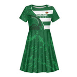Zimbabwe Rugby Custom Kid Short Sleeve Dress Sables 3rd Champions Proud - African Pride