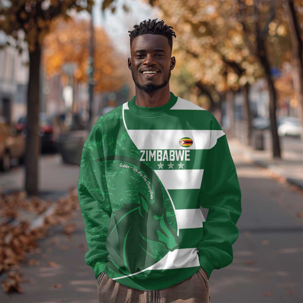 Zimbabwe Rugby Custom Sweatshirt Sables 3rd Champions Proud - African Pride