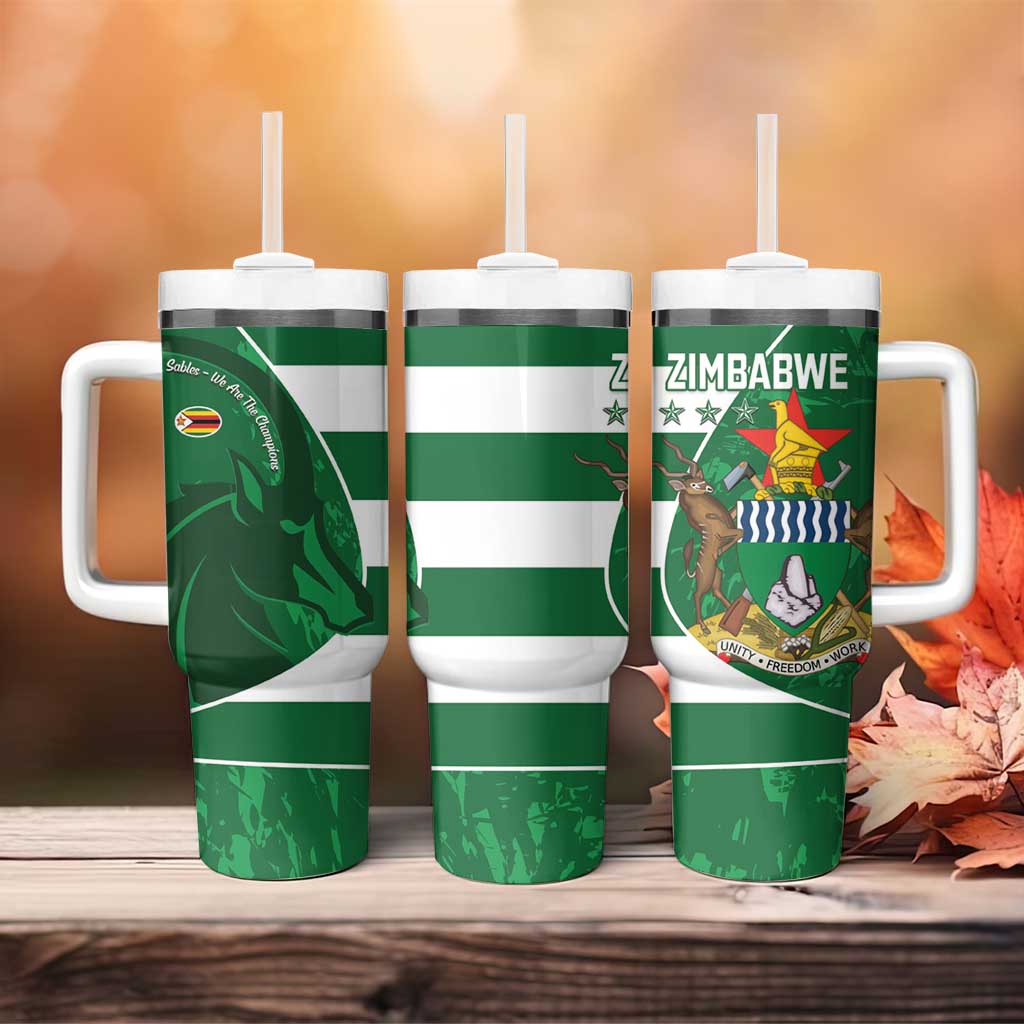 Zimbabwe Rugby Custom Tumbler With Handle Sables 3rd Champions Proud - African Pride