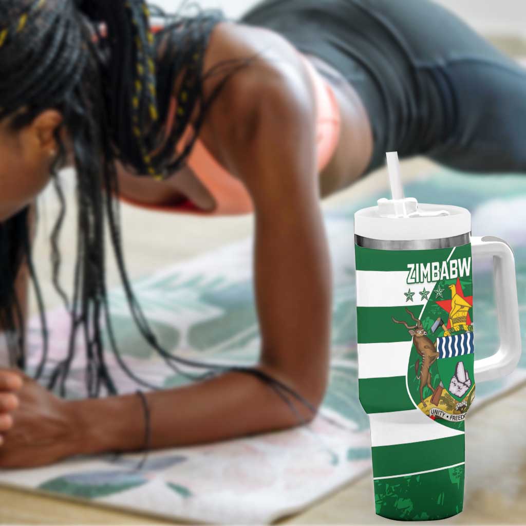 Zimbabwe Rugby Custom Tumbler With Handle Sables 3rd Champions Proud - African Pride