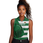 Zimbabwe Rugby Custom Women Sleeveless Polo Shirt Sables 3rd Champions Proud - African Pride