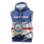 Personalized Cape Verde Sleeveless Hoodie Coat Of Arms - African Pattern - African Pride