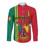 Cameroon Happy Unity Day Cameroun Coat Of Arms Long Sleeve Button Shirt