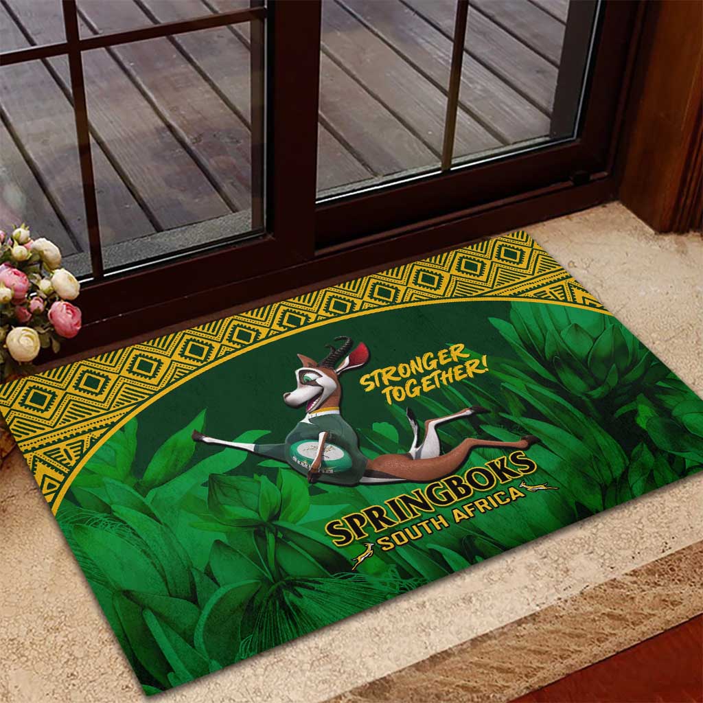 South Africa Rugby Rubber Doormat Go Bokke World Cup Champions History