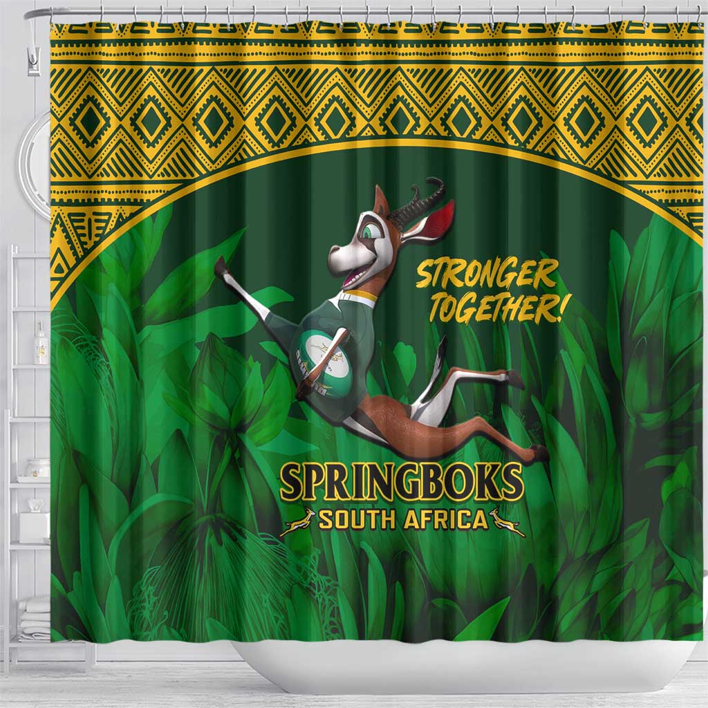 South Africa Rugby Shower Curtain Go Bokke World Cup Champions History