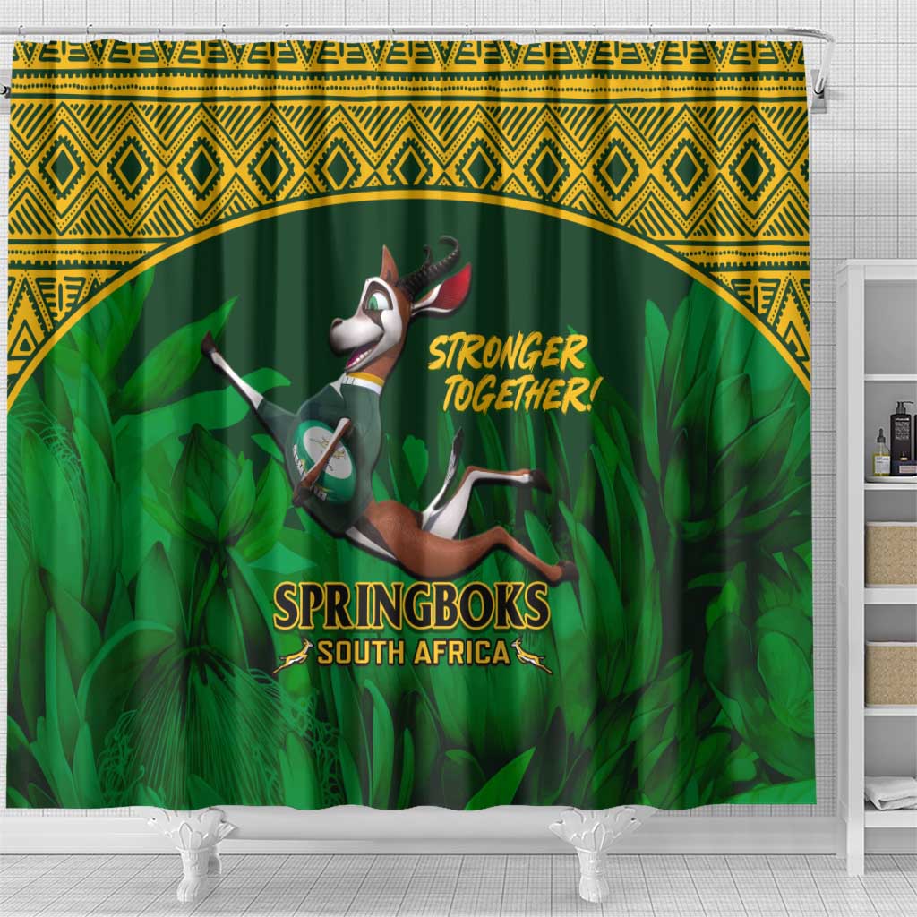 South Africa Rugby Shower Curtain Go Bokke World Cup Champions History