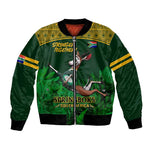Custom South Africa Rugby Bomber Jacket Go Bokke World Cup Champions History