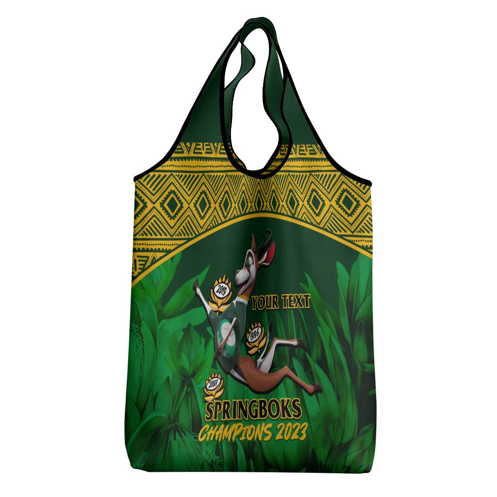 Custom South Africa Rugby Grocery Bag Go Bokke World Cup Champions History