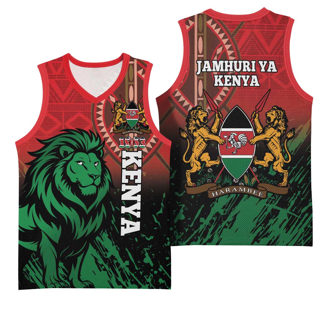 Kenya Independence Day Basketball Jersey Jamhuri ya Kenya 1963 - African Pattern LT14