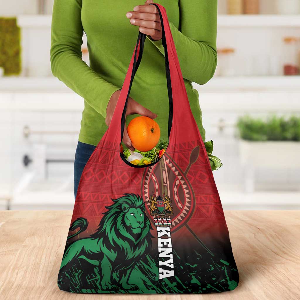 Kenya Independence Day Grocery Bag Jamhuri ya Kenya 1963 - African Pattern