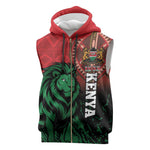 Kenya Independence Day Sleeveless Zip Hoodie Jamhuri ya Kenya 1963 - African Pattern - African Pride