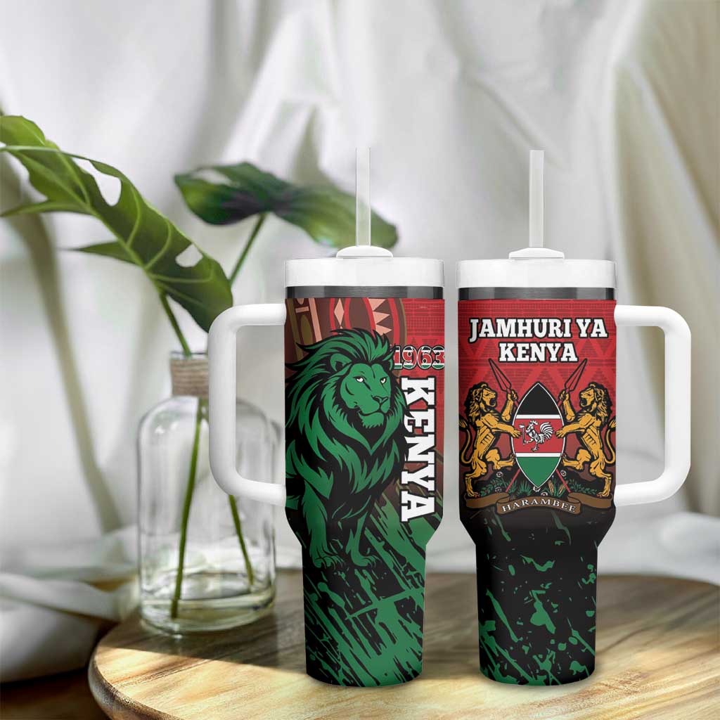 Kenya Independence Day Tumbler With Handle Jamhuri ya Kenya 1963 - African Pattern