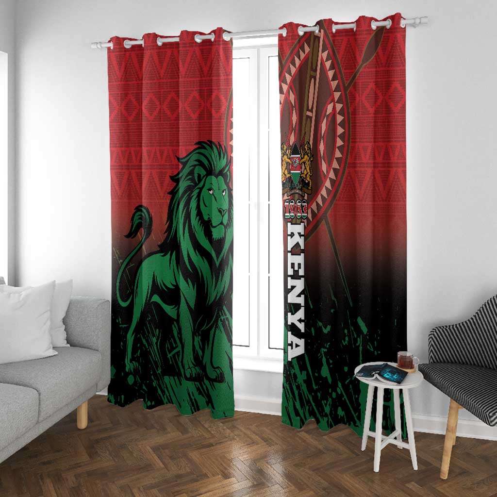 Kenya Independence Day Window Curtain Jamhuri ya Kenya 1963 - African Pattern