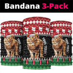 Personalized Kenya Christmas Neck Gaiter Lion Santa - Heri Ya Krismasi! LT14