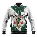 South Africa Springboks Christmas Baseball Jacket Bokke Santa - Geseende Kersfees LT14