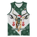 South Africa Springboks Christmas Basketball Jersey Bokke Santa - Geseende Kersfees - African Pride