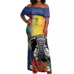 Chad Independence Day Off Shoulder Maxi Dress Happy 64 Years Of Independence