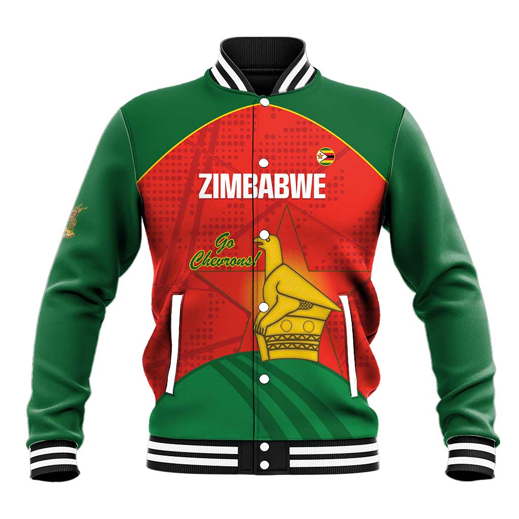 Afro Cricket Zimbabwe Custom Baseball Jacket Go Chevrons 2003 Color - African Pride