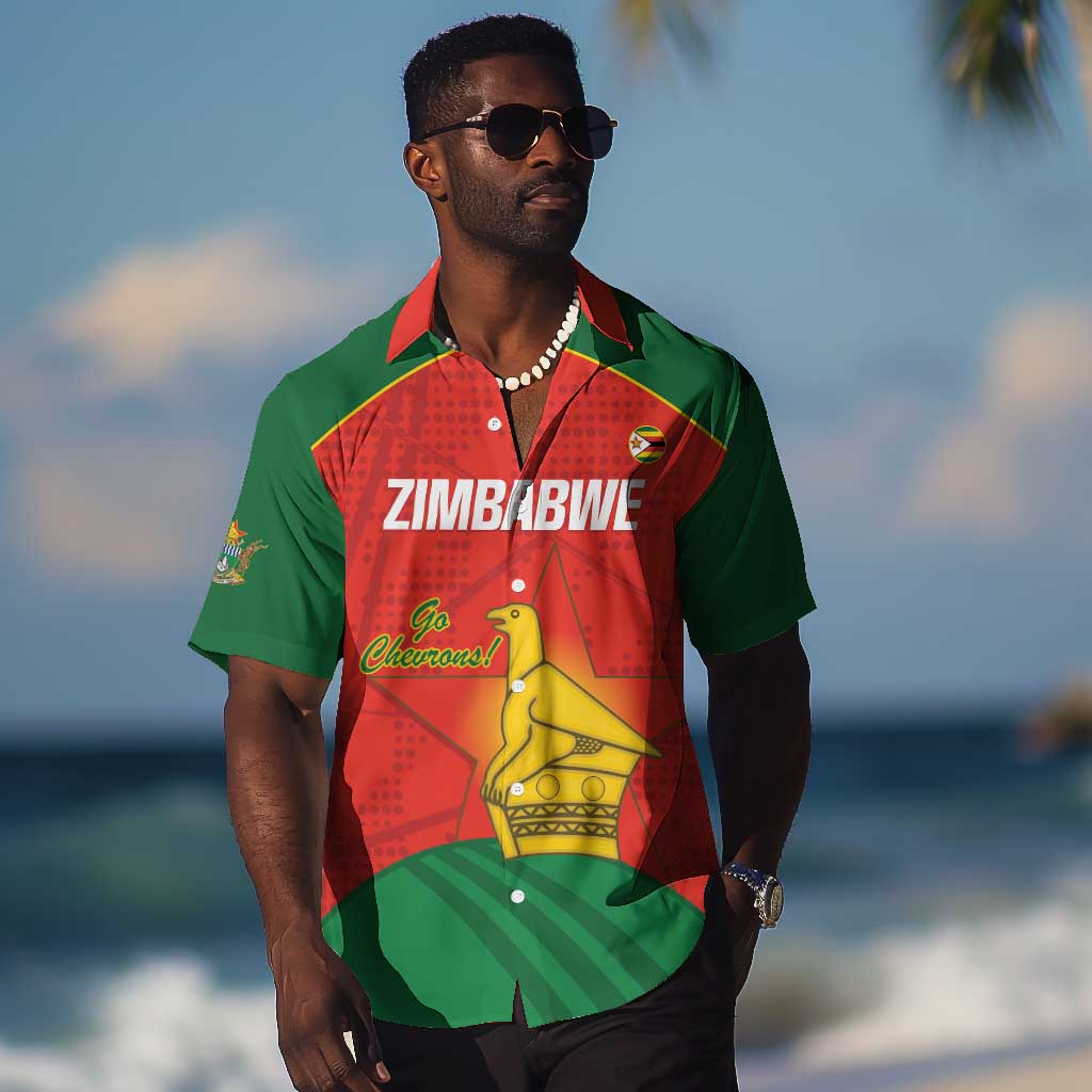 Afro Cricket Zimbabwe Custom Hawaiian Shirt Go Chevrons 2003 Color - African Pride