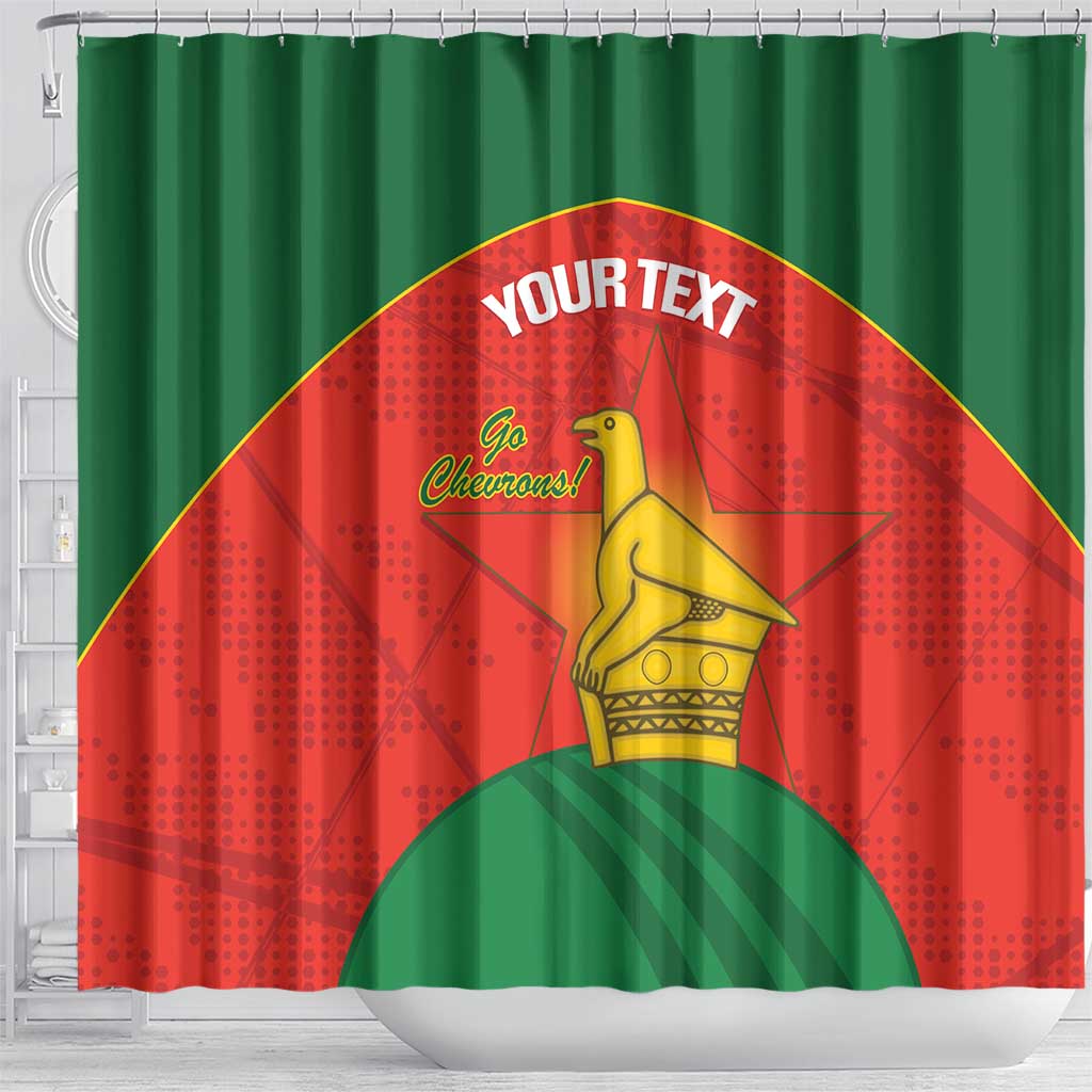 Afro Cricket Zimbabwe Custom Shower Curtain Go Chevrons 2003 Color - African Pride