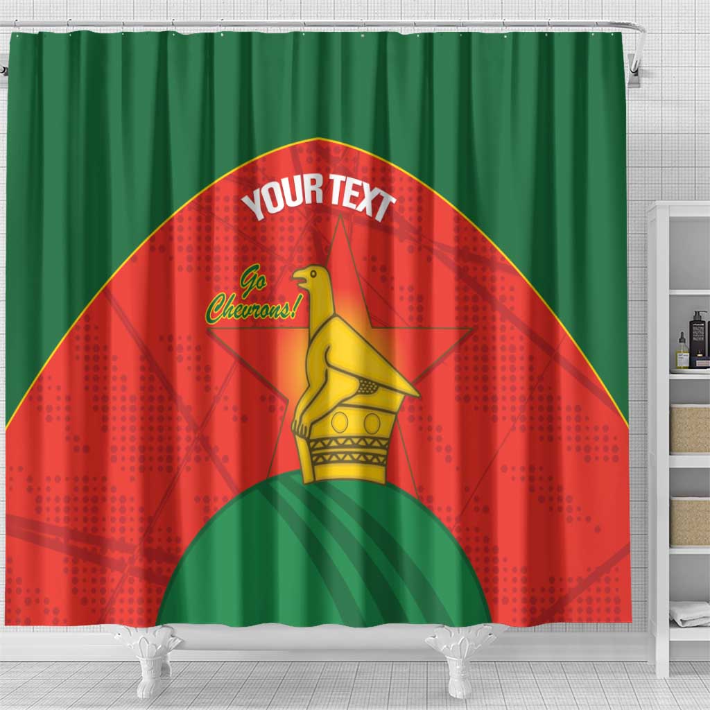 Afro Cricket Zimbabwe Custom Shower Curtain Go Chevrons 2003 Color - African Pride