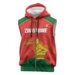 Afro Cricket Zimbabwe Custom Sleeveless Zip Hoodie Go Chevrons 2003 Color - African Pride