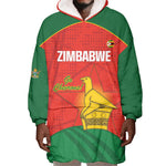 Afro Cricket Zimbabwe Custom Wearable Blanket Hoodie Go Chevrons 2003 Color - African Pride