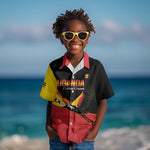 Afro Cricket Uganda Custom Kid Hawaiian Shirt Go Cranes African Pattern - African Pride
