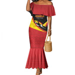 Afro Cricket Uganda Custom Mermaid Dress Go Cranes African Pattern - African Pride