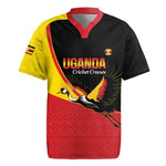 Afro Cricket Uganda Custom Rugby Jersey Go Cranes African Pattern - African Pride