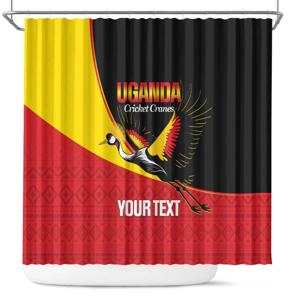 Afro Cricket Uganda Custom Shower Curtain Go Cranes African Pattern - African Pride