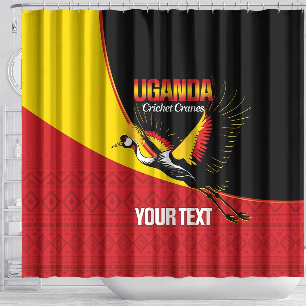 Afro Cricket Uganda Custom Shower Curtain Go Cranes African Pattern - African Pride