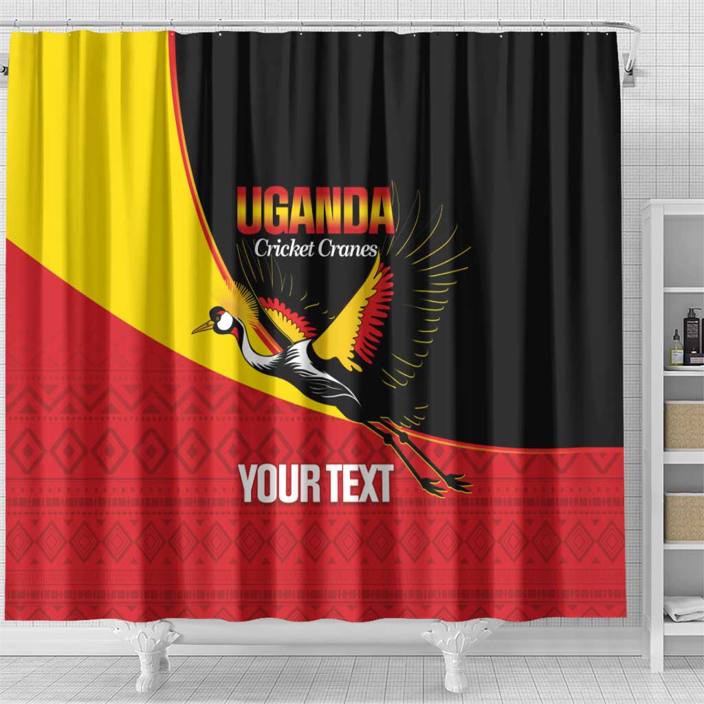 Afro Cricket Uganda Custom Shower Curtain Go Cranes African Pattern - African Pride